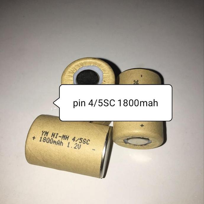 Pin Ni-MH 4/5SC YM 1800mah 1.2V, Pin máy khoan,  pin robot hút bụi, pin công nghiệp