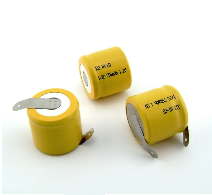 Pin sạc Ni-Cd 1/2C 1.2V 750mAh, pin dụng cụ điện, pin đồ chơi