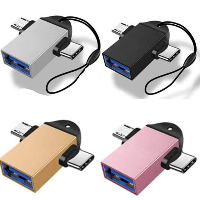 Bộ chuyển đổi OTG 3.0 2 trong 1 micro và type c