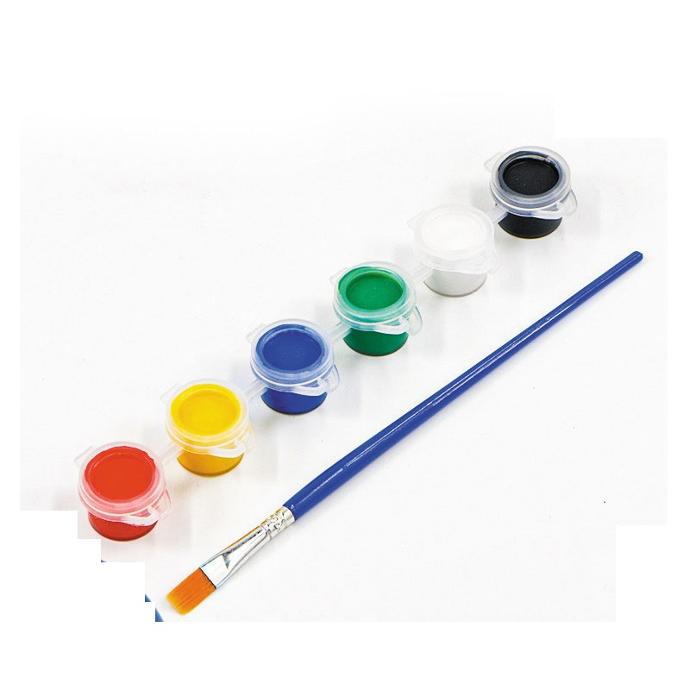 Bộ 6 màu vẽ acrylic 3ml kèm cọ vẽ