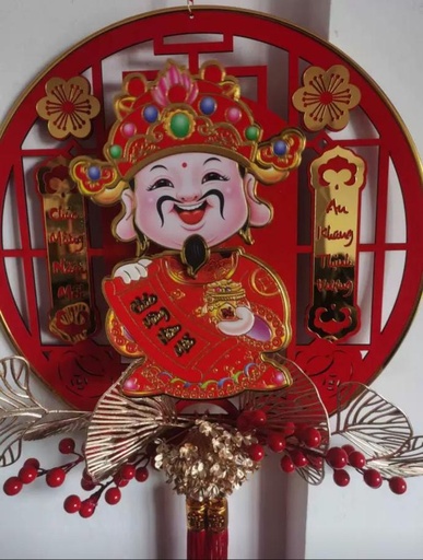 Thần tài treo cửa lắc lư đầu trang trí tết nguyên đán, ngày vía thần tài