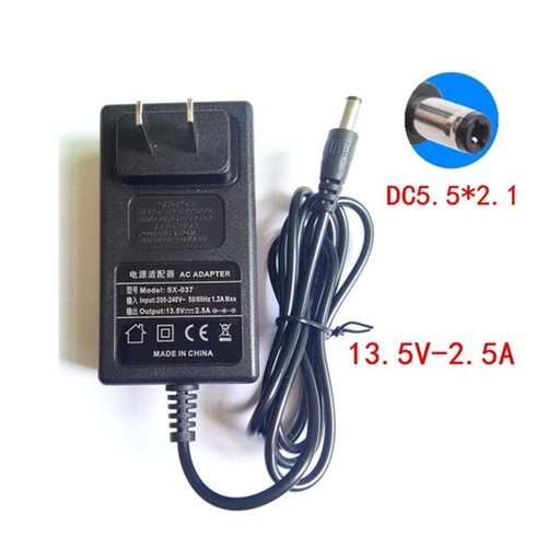 Bộ đổi nguồn đa năng DC 5.5 x 2.1mm, biến áp cấp nguồn chuyển mạch 13.5V 2.5A