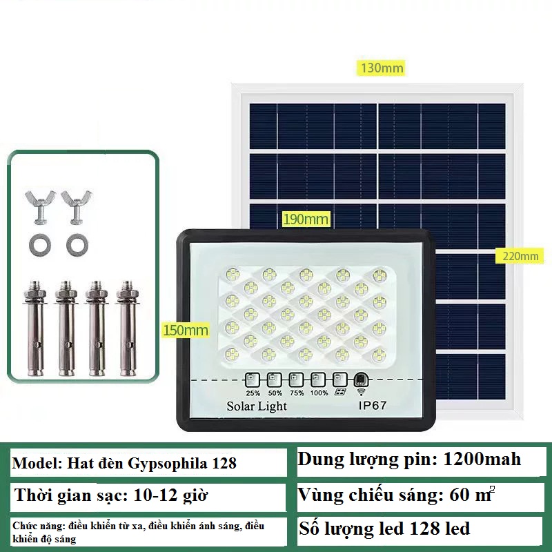 Đèn pha năng lượng mặt trời LED mới, ngôi sao sáng, đèn sân vườn chống nước, đèn ngoài trời Gypsophila