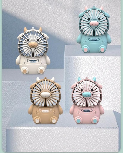[WHNR00016] Quạt bỏ túi hình chú bò cute dể thương