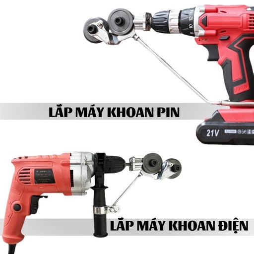 [WHNR0011241] Đầu chuyển đổi cắt tôn thế hệ mới, biến máy khoan vít thành máy cắt tôn nhỏ gọn tiện lợi, Lưỡi Cắt Tôn Lắp Khoan Pin