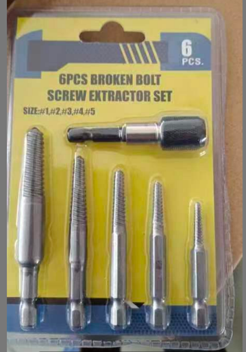 [WHNR0011234] Bộ dụng cụ tháo vít gãy có tay cầm lục giác Bộ dụng cụ tháo vít trượt 5+1